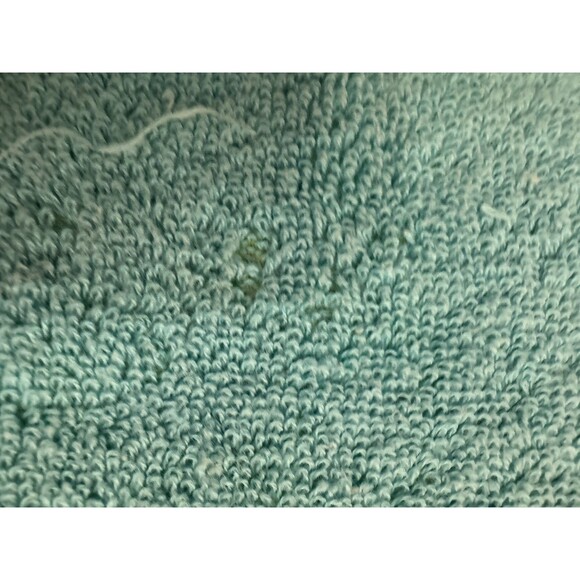 VTG Peqout Striped Towel 60s 70s USA Green Purple Blue Retro Fringe Mod Hippie - Picture 6 of 7